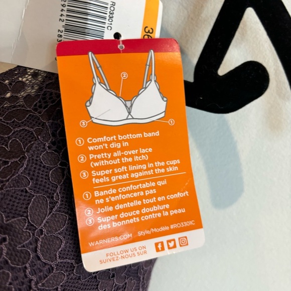 WONDERBRA Sz 36DD Lace Escape No Dig In Comfort Band No Underwire Padded Bra NEW - Picture 5 of 11